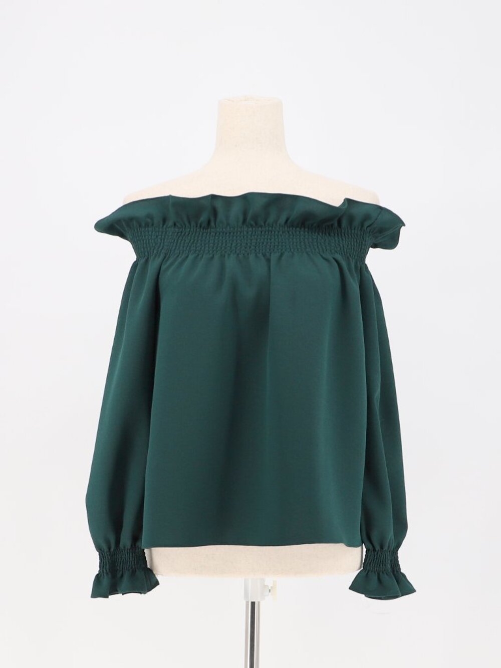 Tuckernuck AVON LANE Off the Shoulder Marguerite Blouse Teal Green Size XS